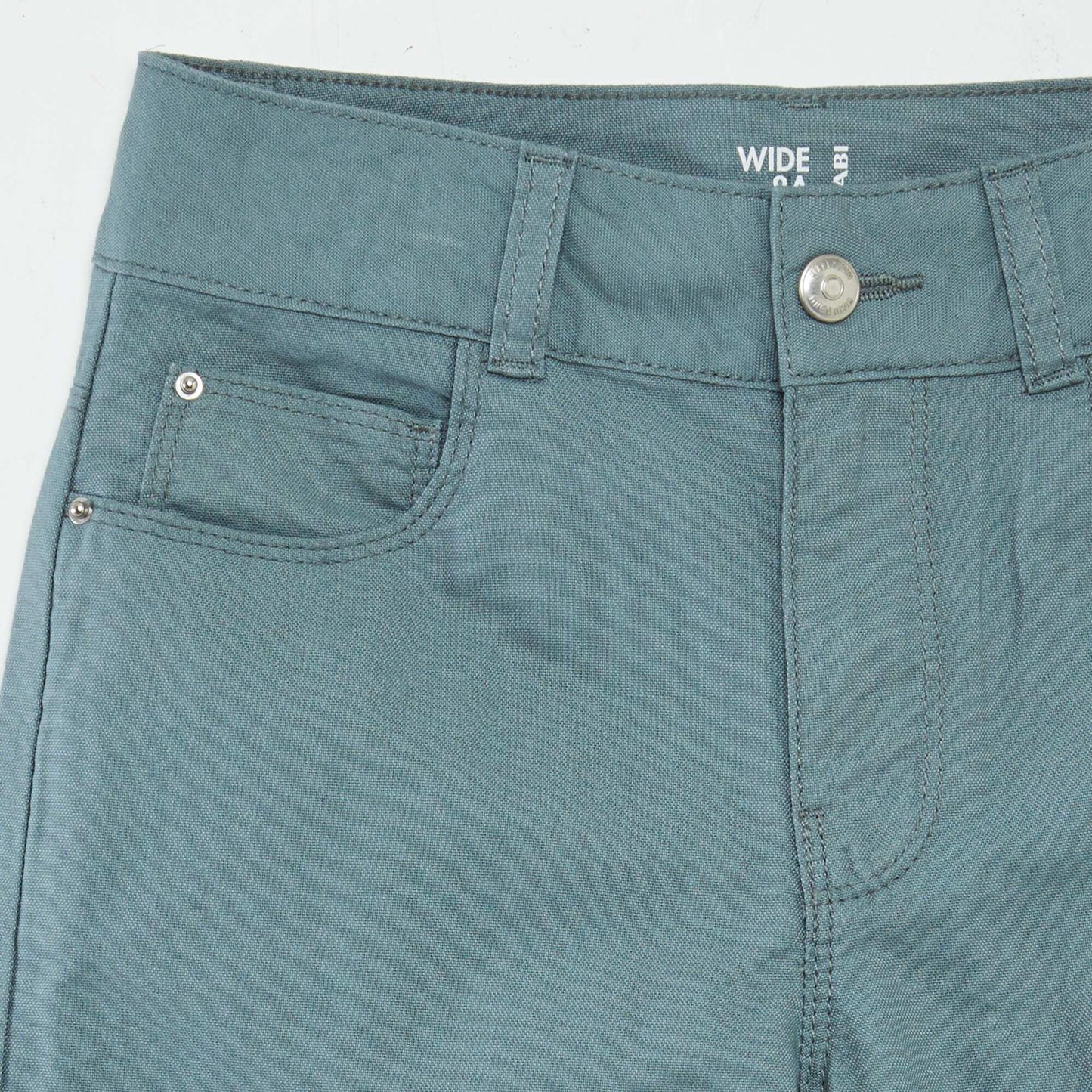 Pantalon chino coupe large / wide leg Bleu