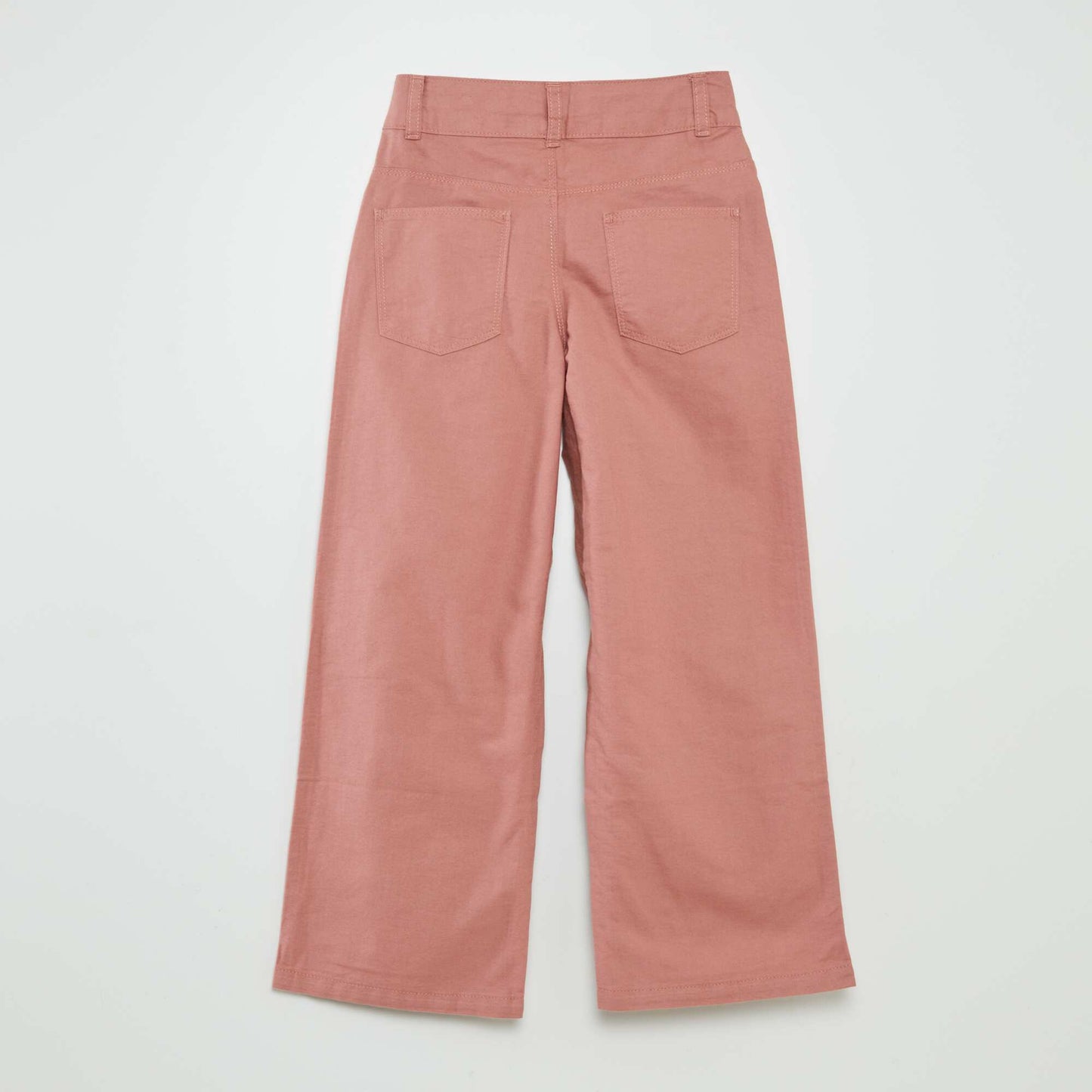 Pantalon chino coupe large / wide leg Rose