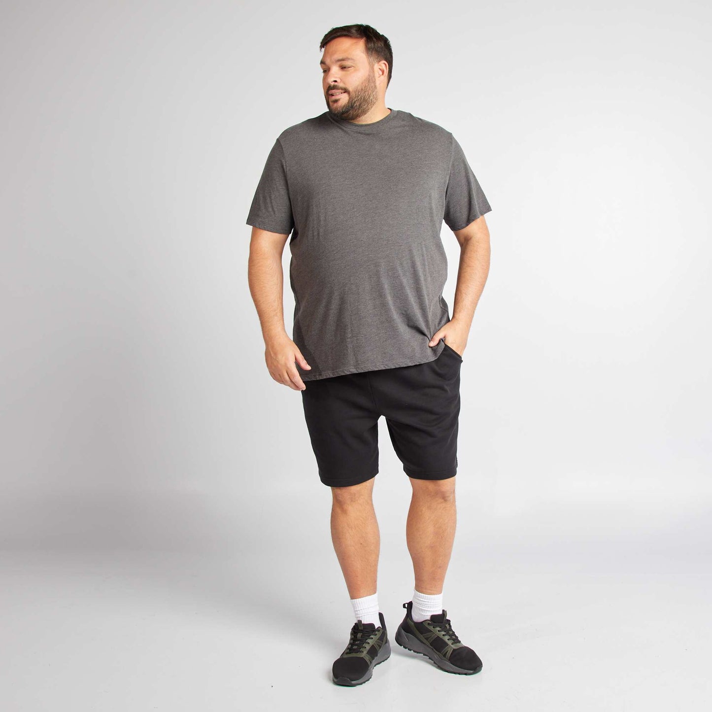Short en molleton NOIR