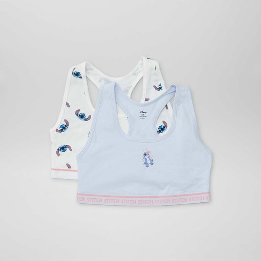 Lot de 2 brassières ‘Stitch’ ‘Disney’ BLANC