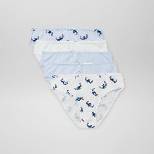 Lot de 5 culottes 'Stitch' de 'Disney' VIOLET