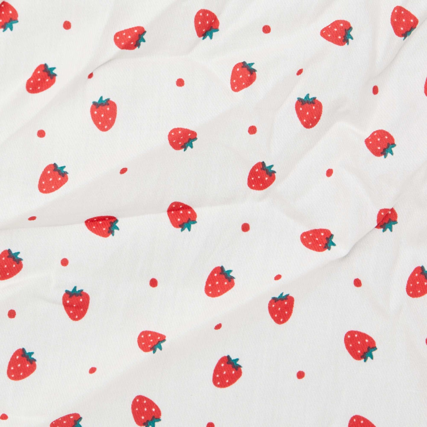 Foulard imprimé 'Fraises' Blanc/Rouge