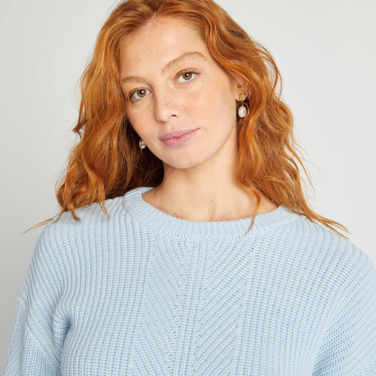 Pull en maille épaisse BLEU