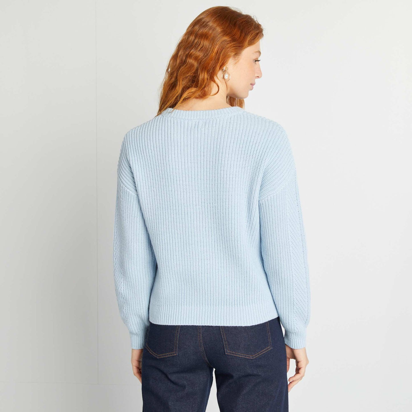 Pull en maille épaisse BLEU