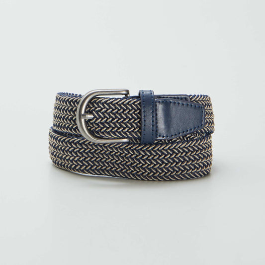 Ceinture tressée Bleu