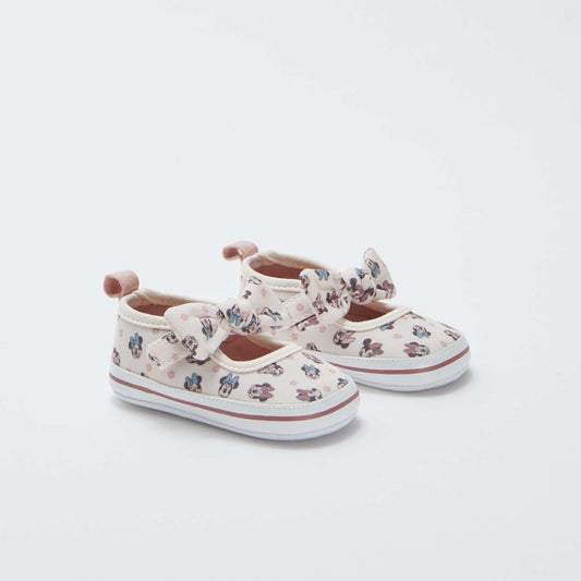 Chaussons 'Minnie' à scratch ROSE