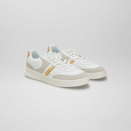 Basket basses en simili BLANC