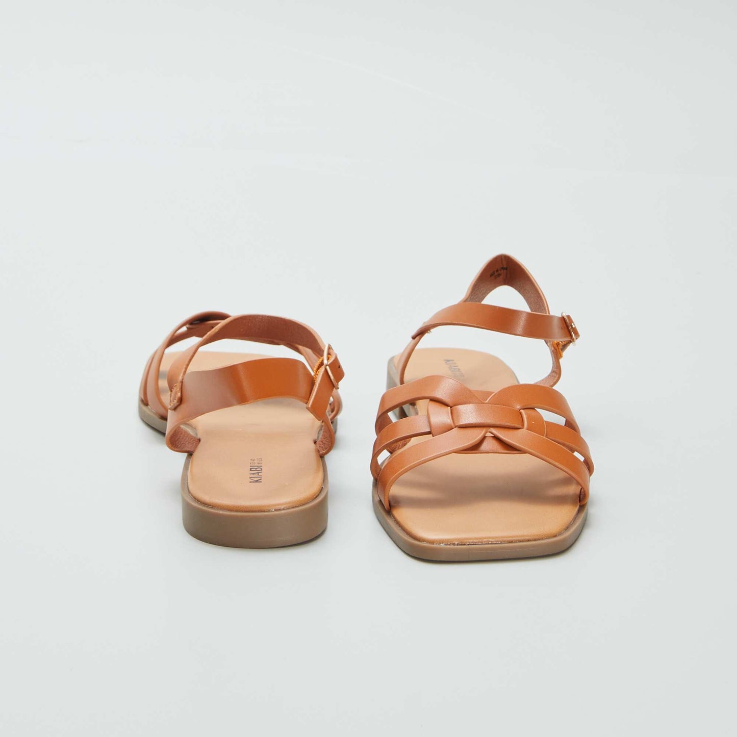 Sandales à lanière à boucle Marron