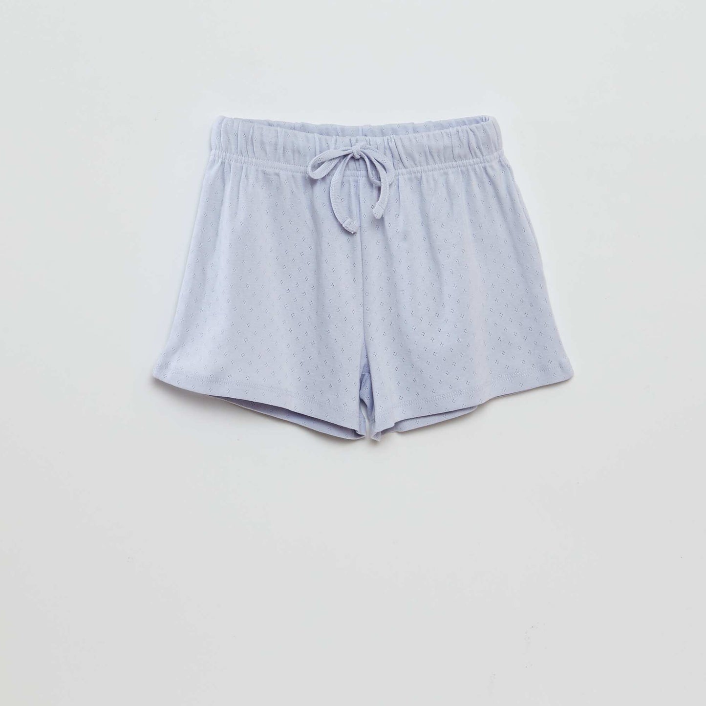 Pyjama long t-shirt + pantlon en pointlelle BLEU