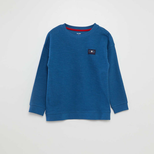 Tee-shirt esprit sweat Bleu