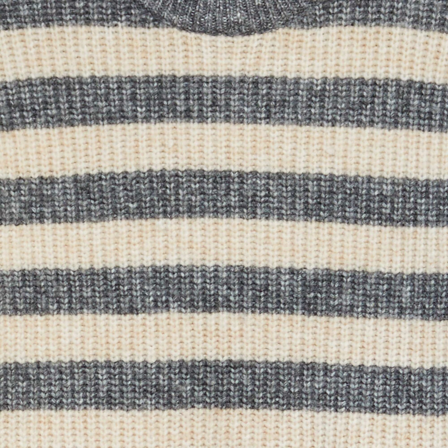 Pull en laine mélangé marinière Gris