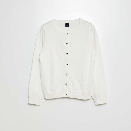 Gilet en maille unie BLANC