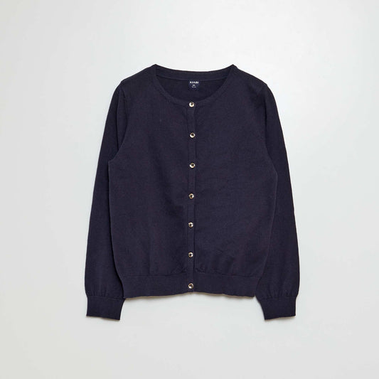 Gilet en maille unie BLEU
