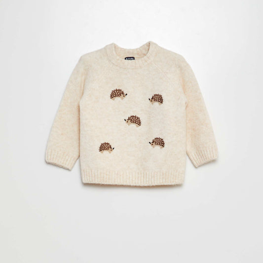 Pull en maille douce Beige