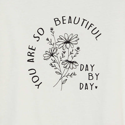 T-shirt en maille jersey imprimé BLANC