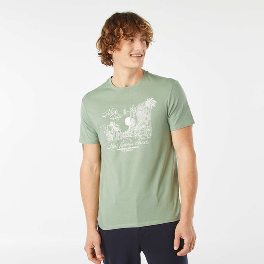 T-shirt imprimé manches courtes VERT