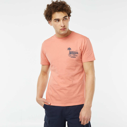 T-shirt imprimé manches courtes ORANGE