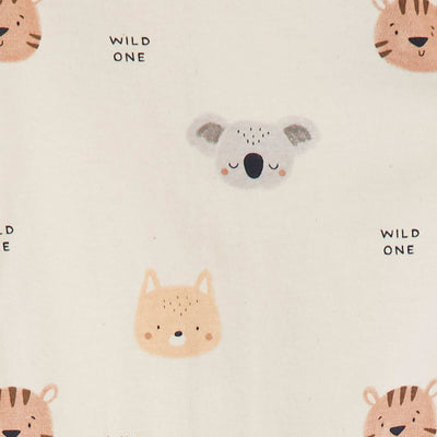 Pyjama dors bien avec pieds à motifs BLANC