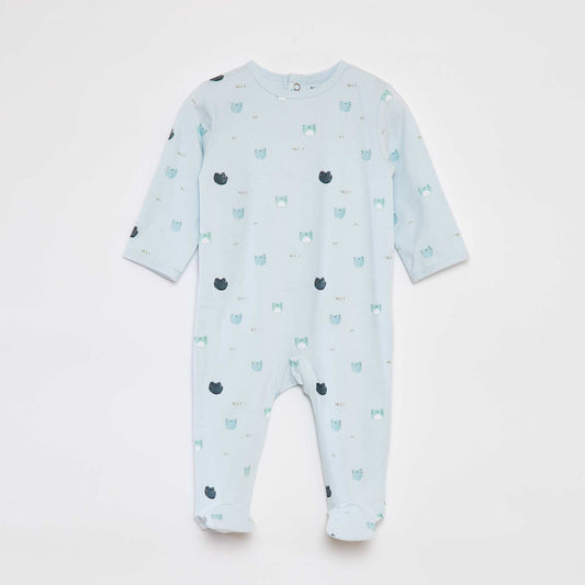 Pyjama dors bien avec pieds à motifs BLEU