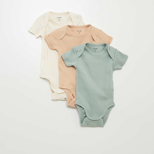 Bodies en maille unie - Lot de 3 BEIGE