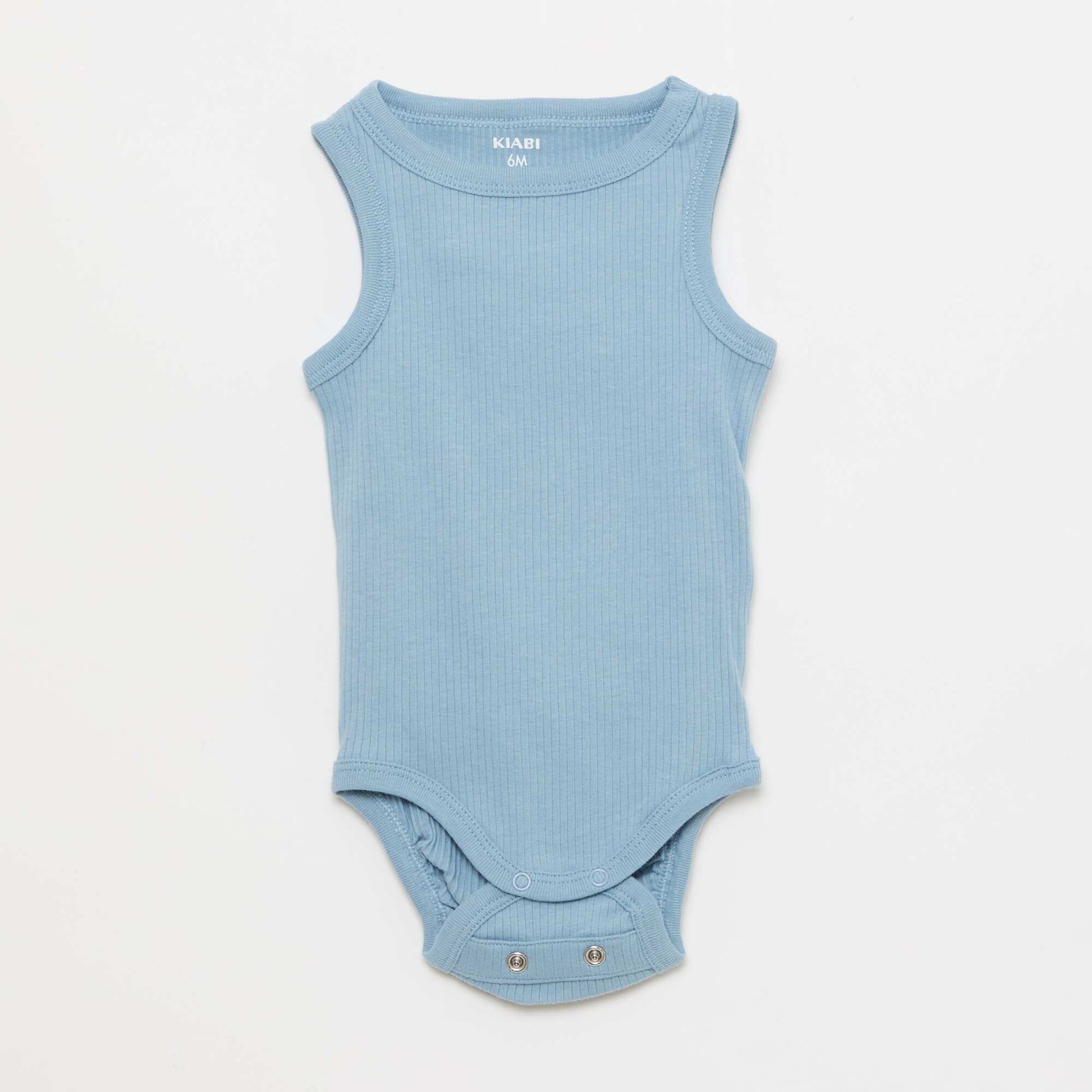 Lot de 3 bodies évolutifs à bretelles unis BLEU