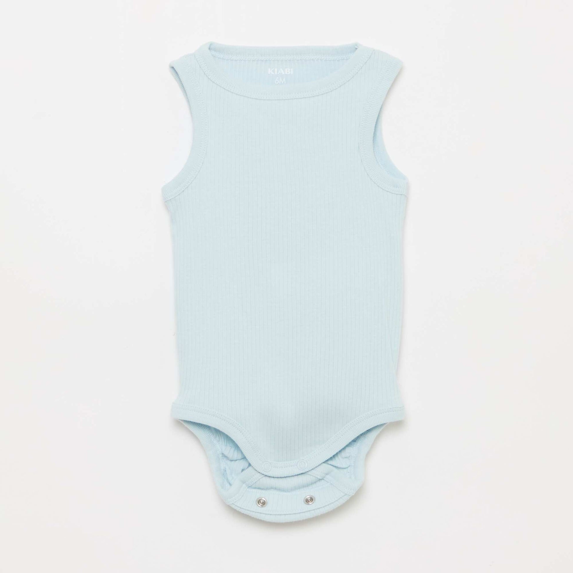 Lot de 3 bodies évolutifs à bretelles unis BLEU