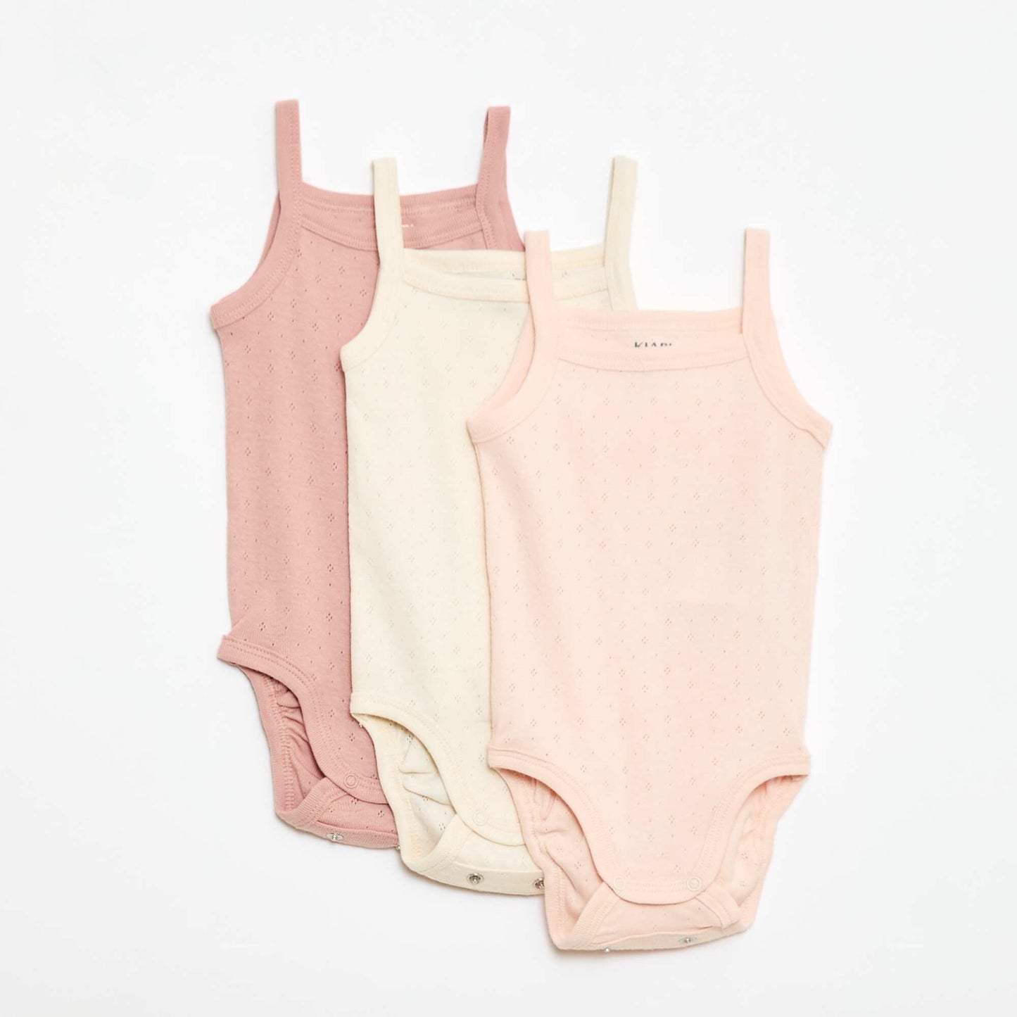 Bodies évolutifs à brettelles - lot de 3 ROSE