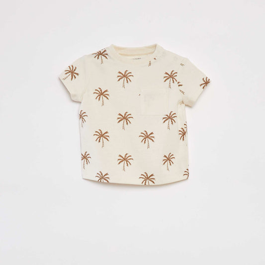 T-shirt avec poche poitrine BEIGE