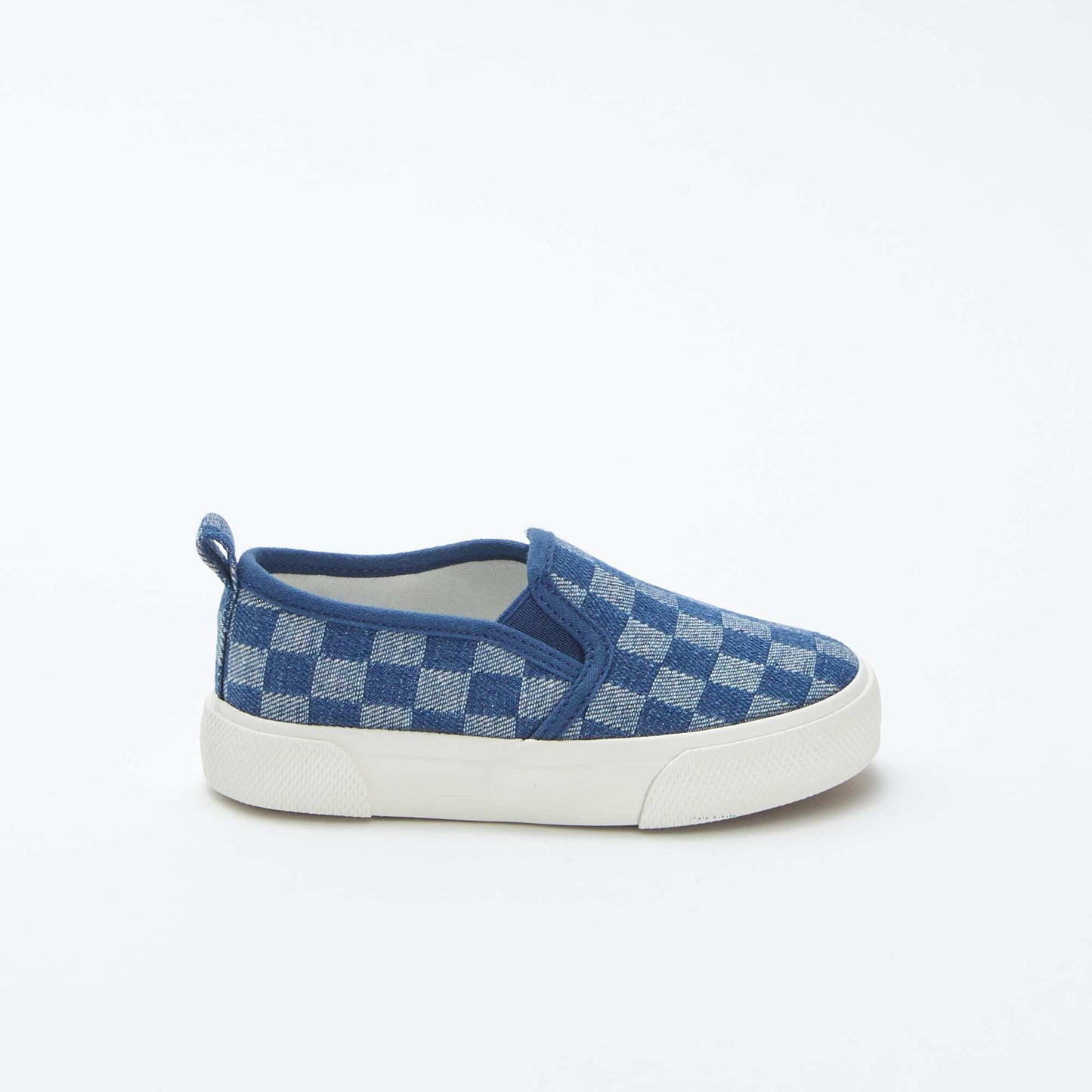 Baskets slip-on à carreaux BLEU