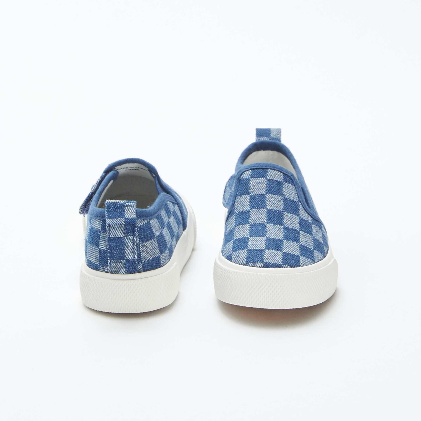 Baskets slip-on à carreaux BLEU