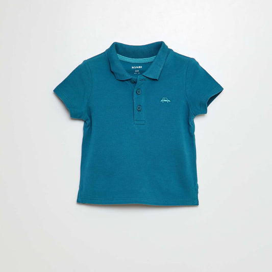 Polo en coton piqué BLEU