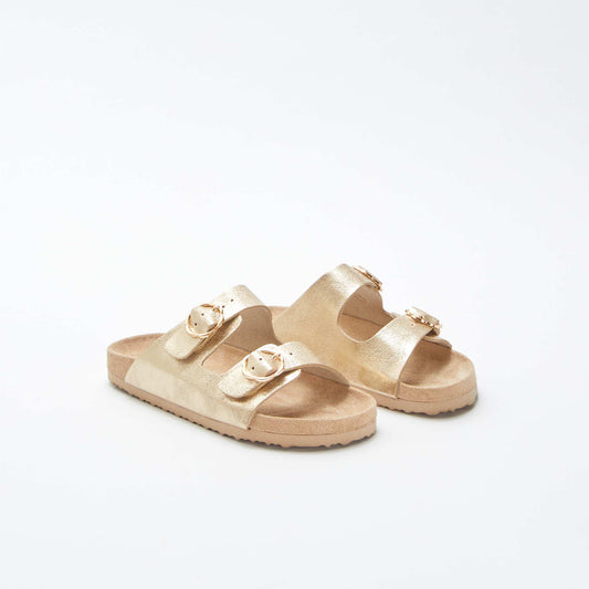 Mules brillantes BEIGE