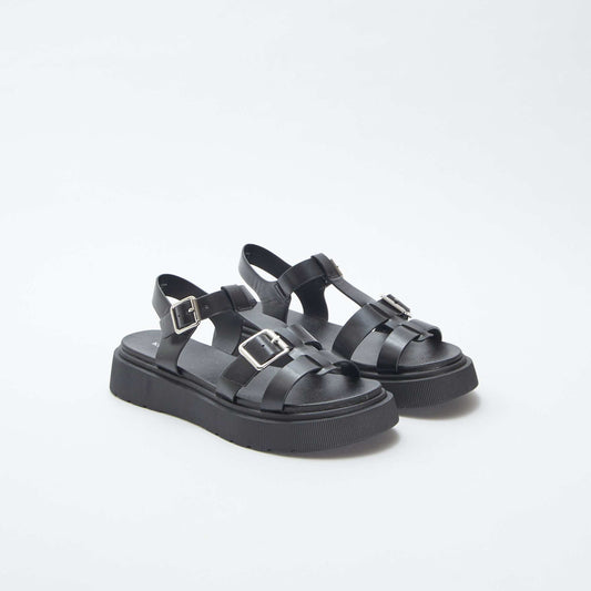 Sandales en simili NOIR