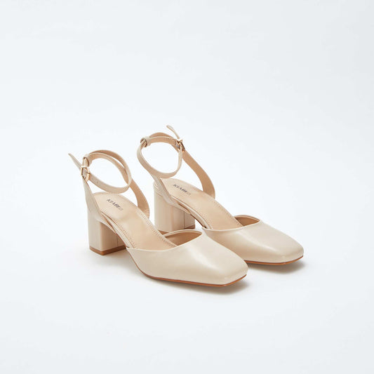 Sandales à talons type babies BEIGE