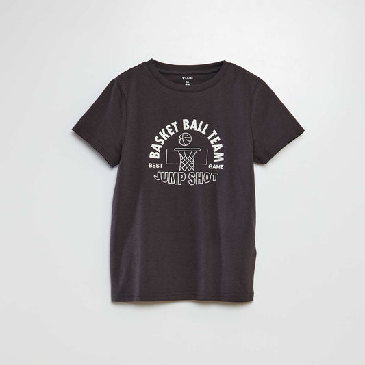 T-shirt manches courtes avec imprimé GRIS