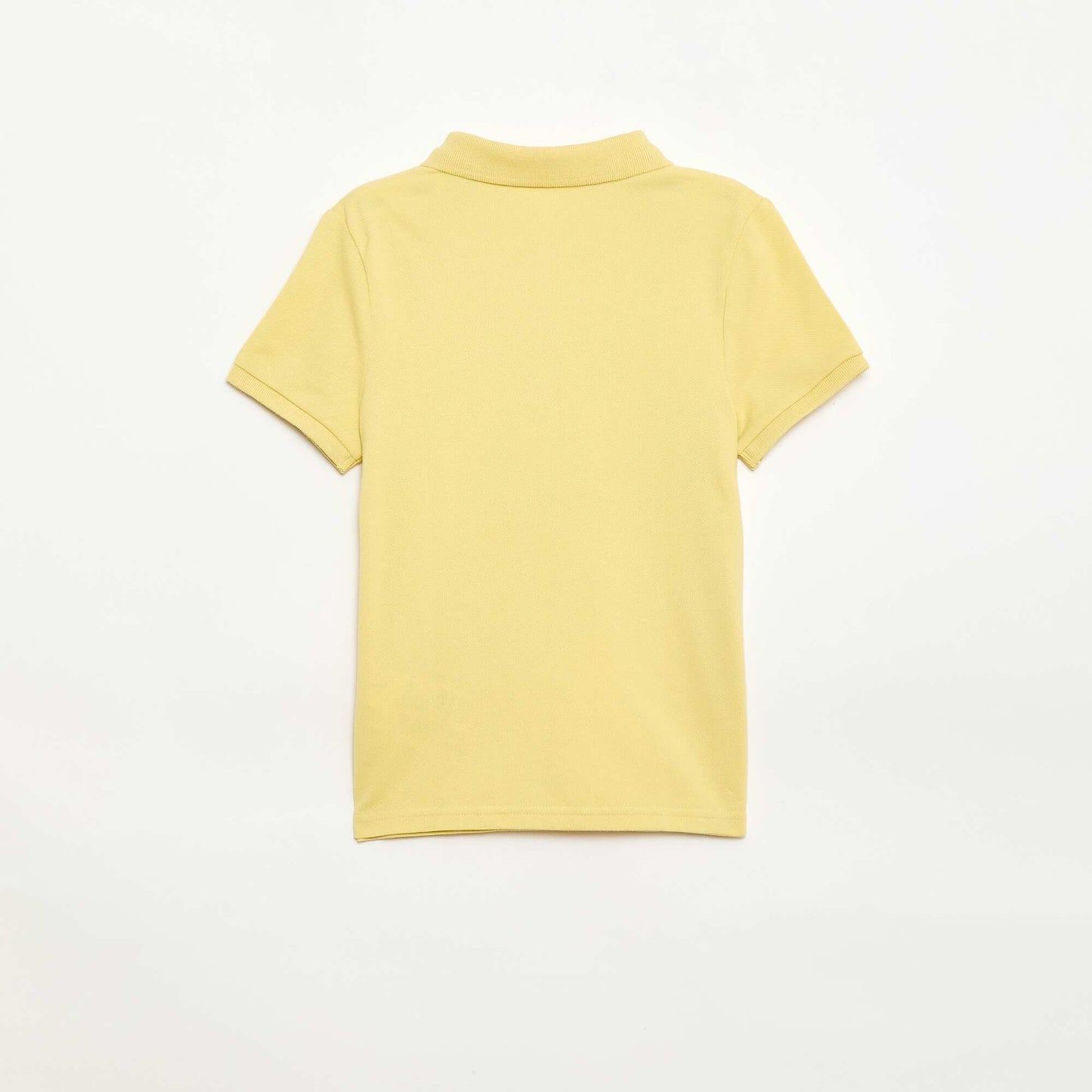 Polo uni en maille piquée JAUNE