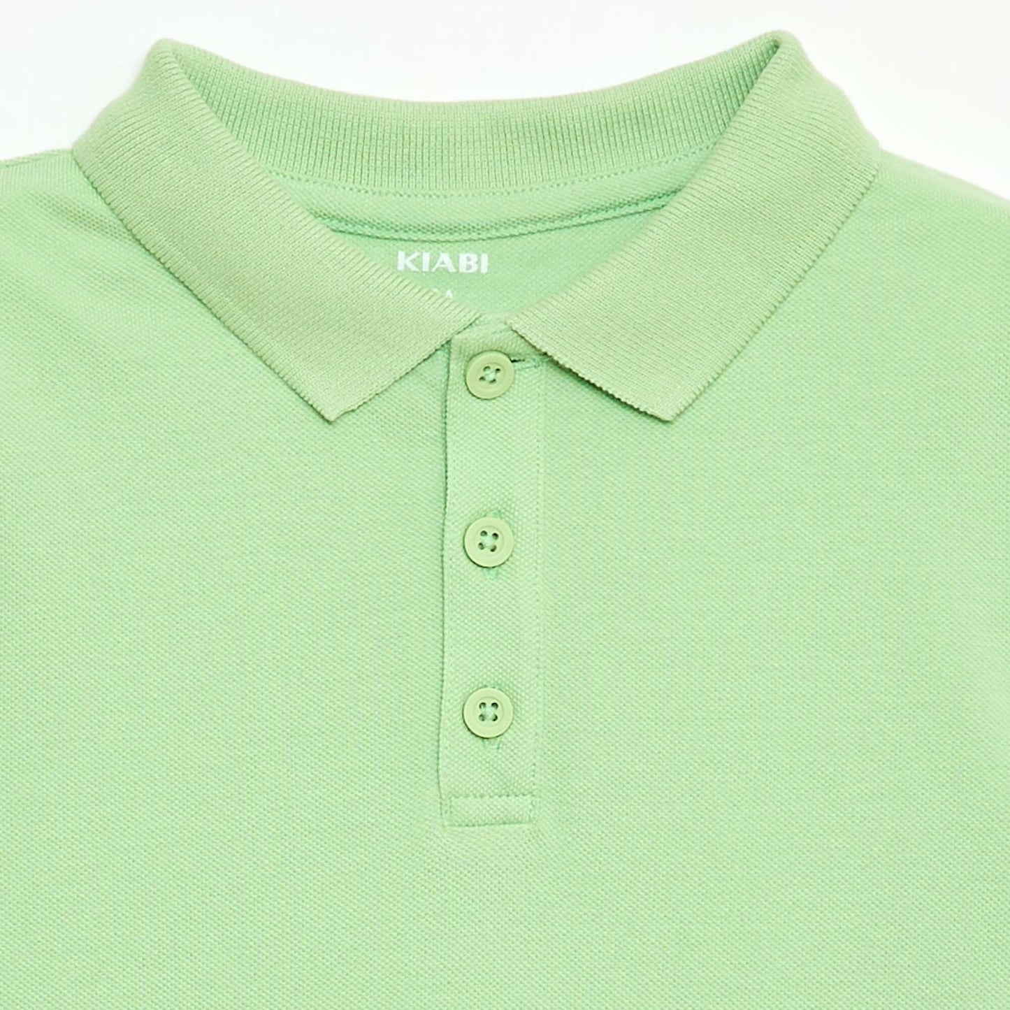 Polo uni en maille piquée VERT