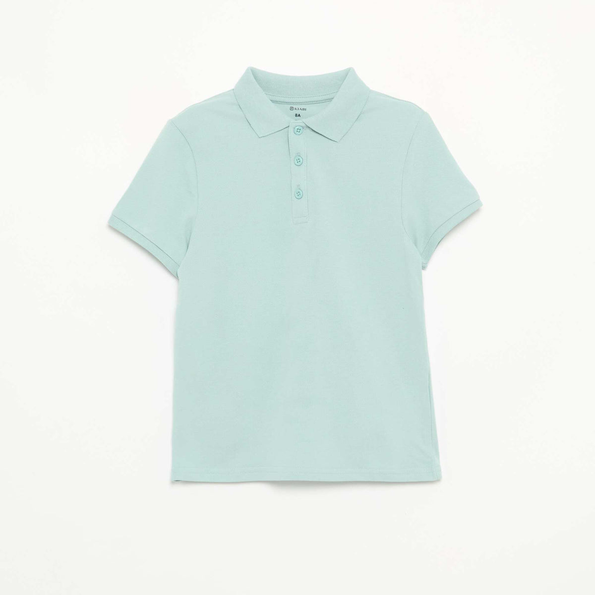 Polo uni en maille piquée BLEU