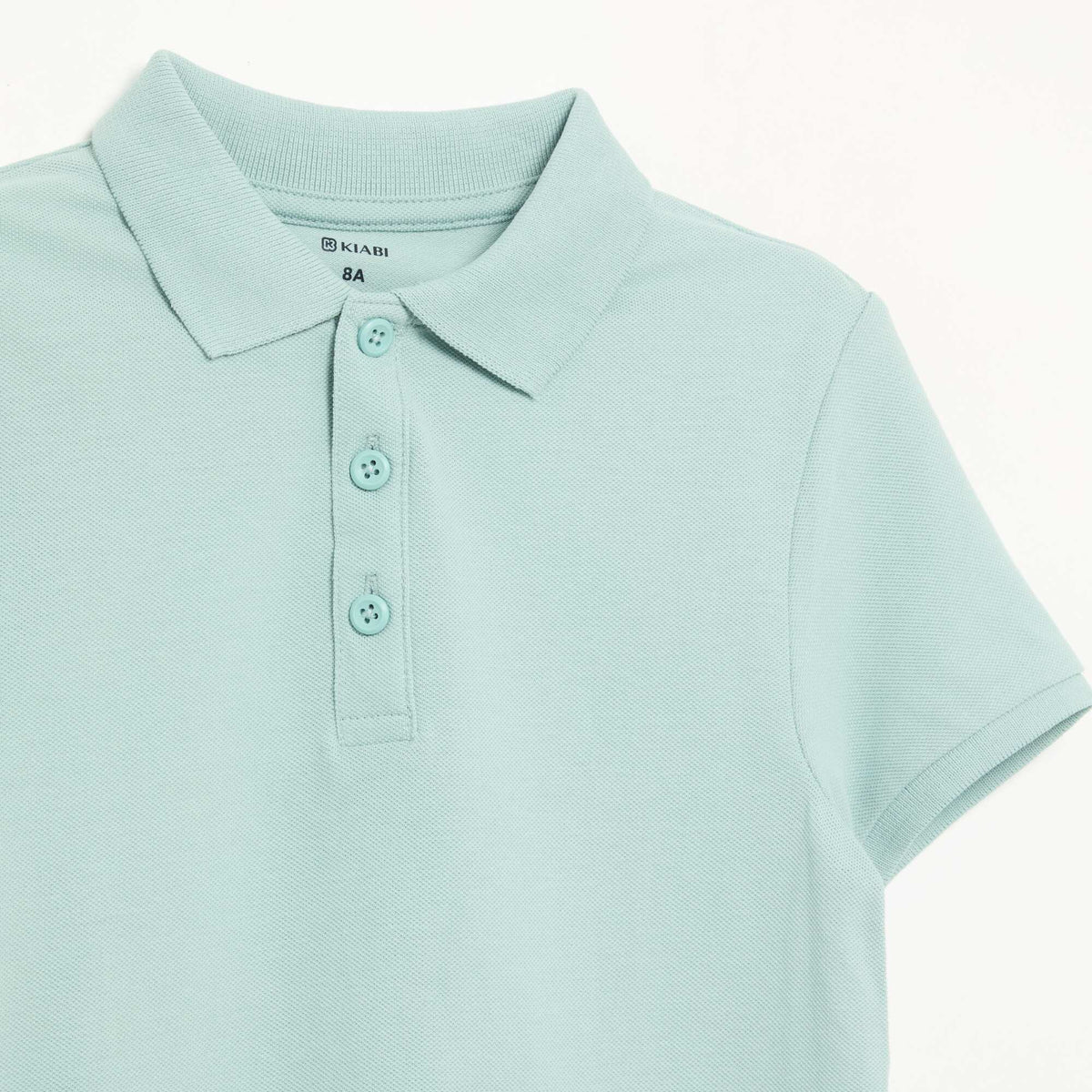 Polo uni en maille piquée BLEU