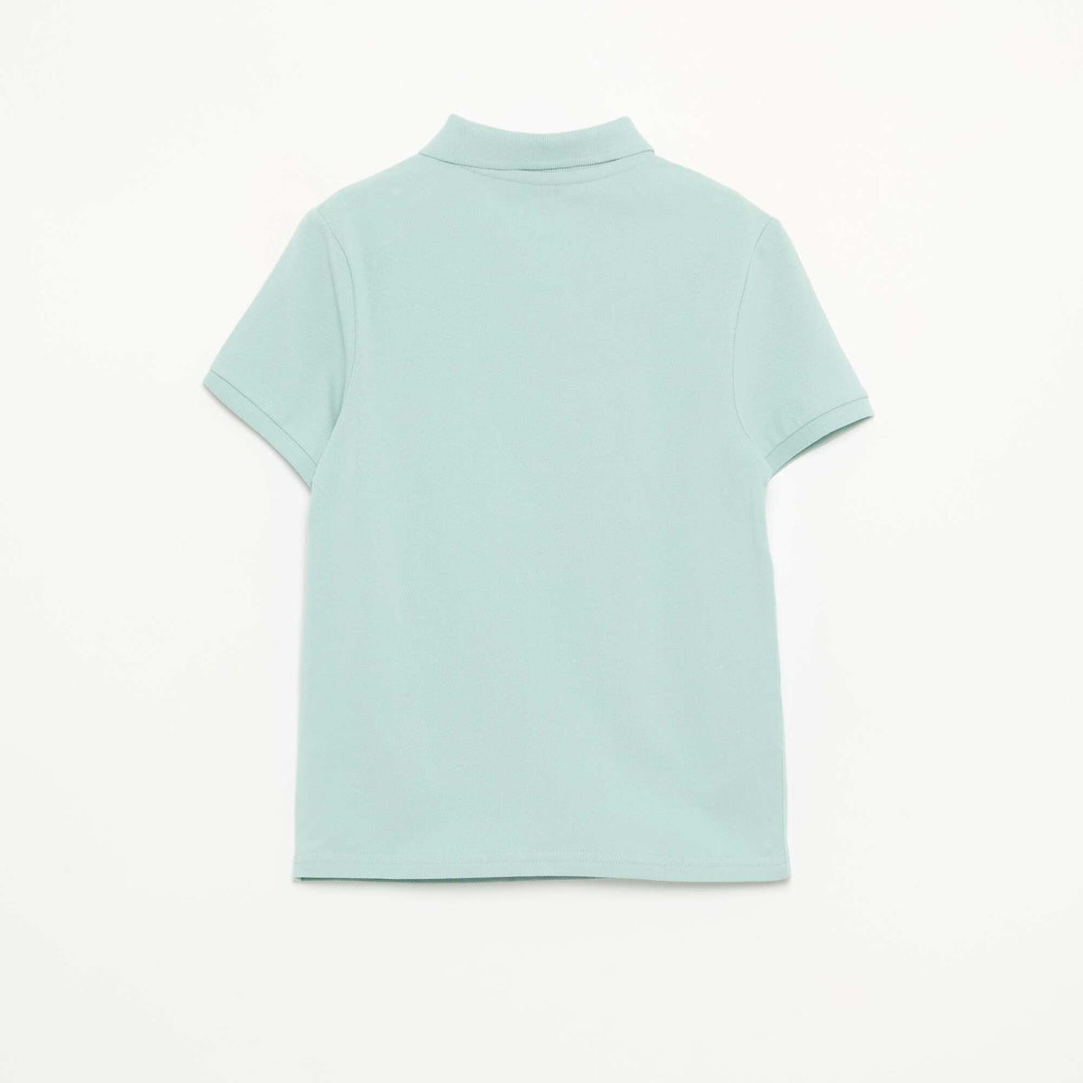 Polo uni en maille piquée BLEU