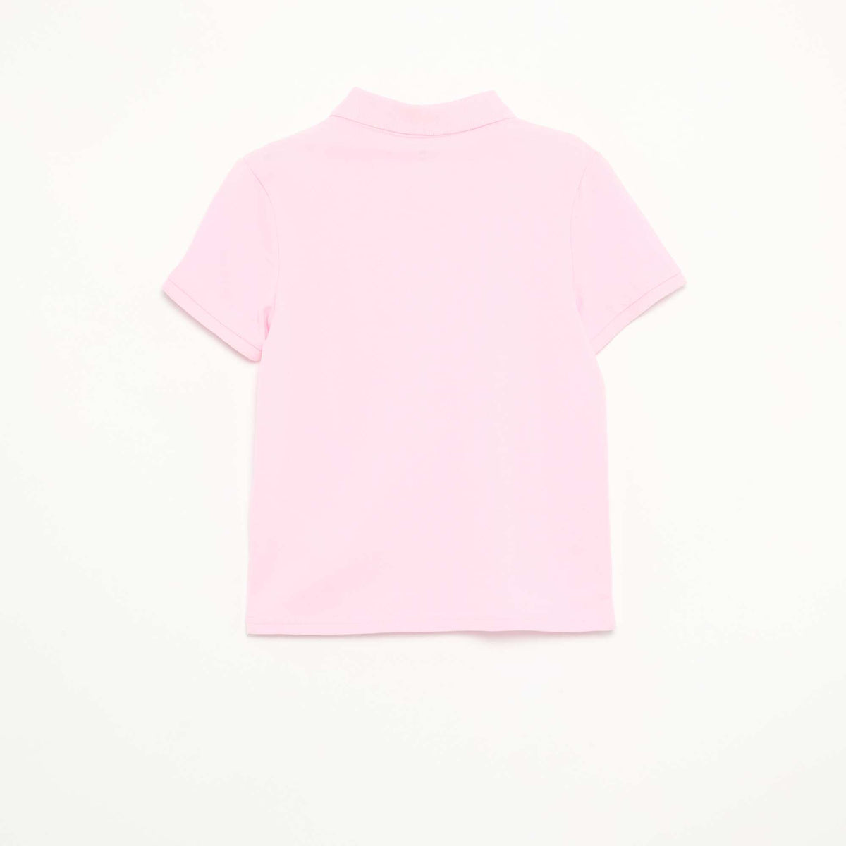 Polo uni en maille piquée ROSE