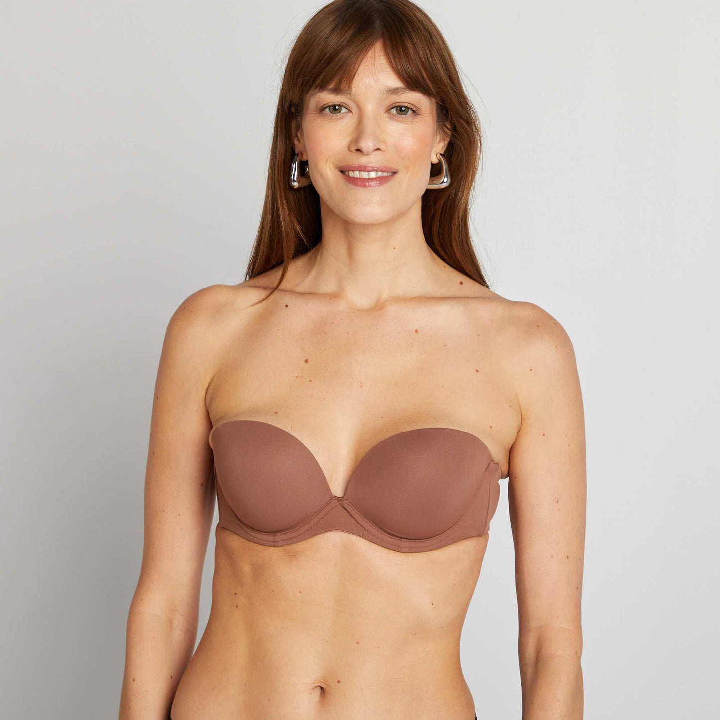 Soutien-gorge bandeau invisible MARRON