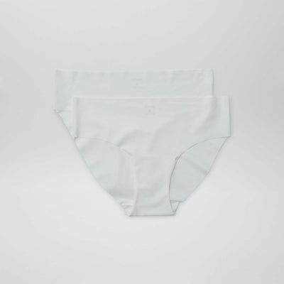 Lot de 2 culottes invisibles en microfibre BLANC
