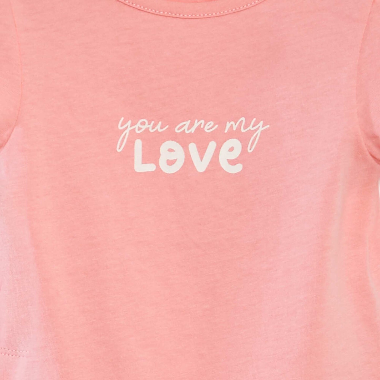 T-shirt imprimé en coton ROSE