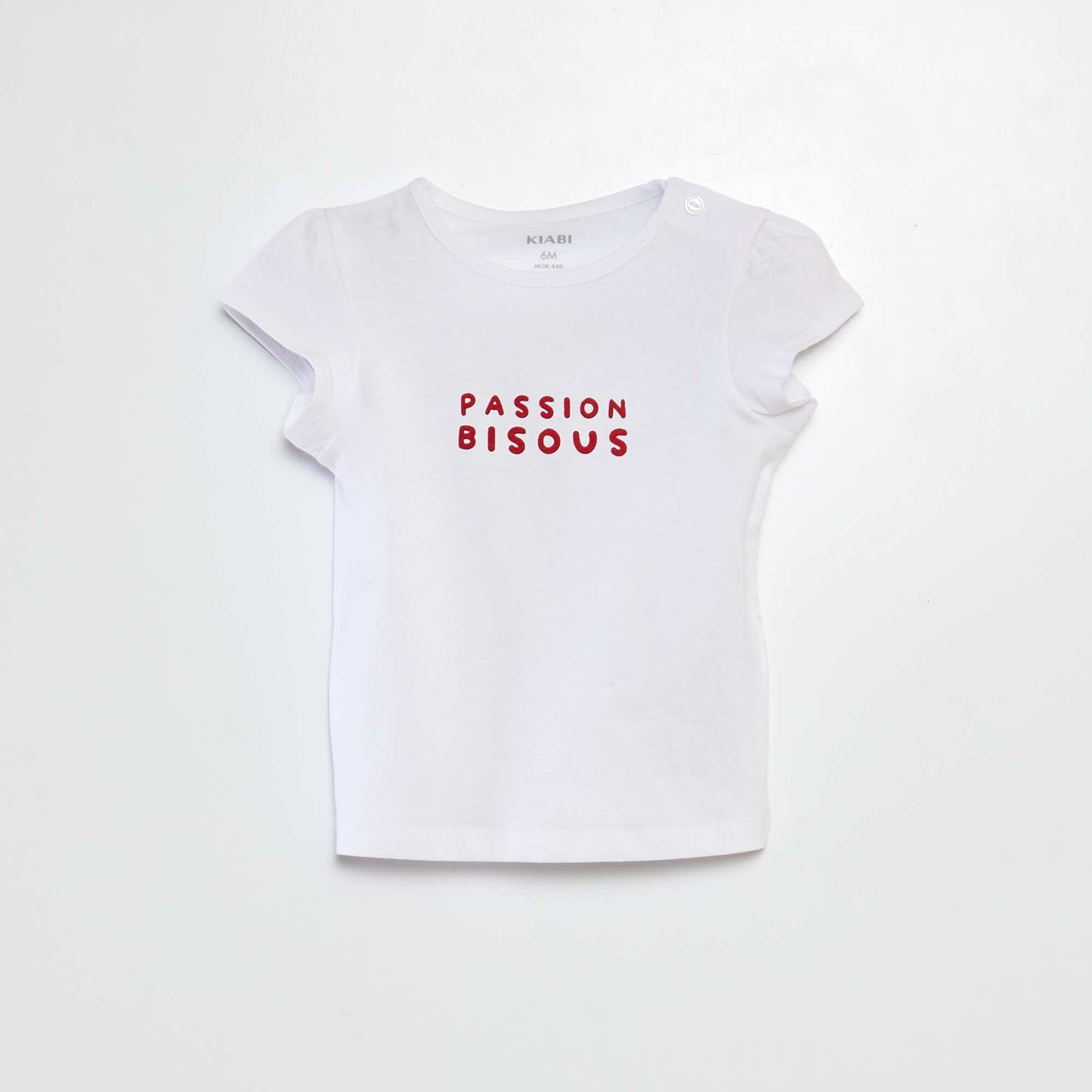 T-shirt imprimé en coton BLANC