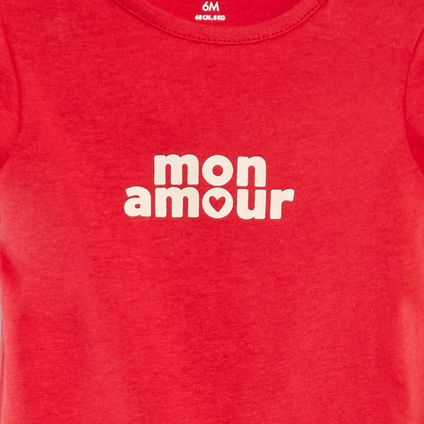 T-shirt imprimé en coton ROUGE