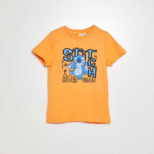 Tee-shirt imprimé 'Stitch' ORANGE