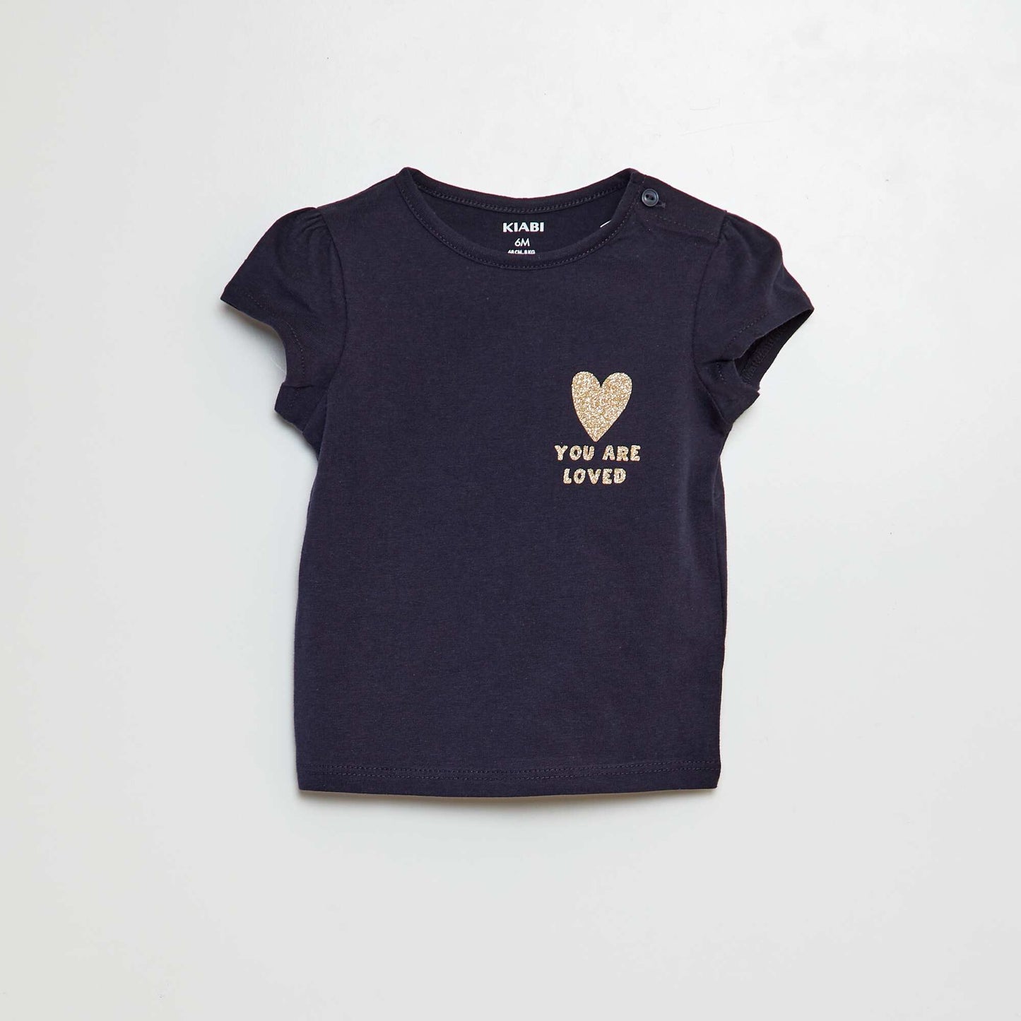 T-shirt imprimé en coton BLEU