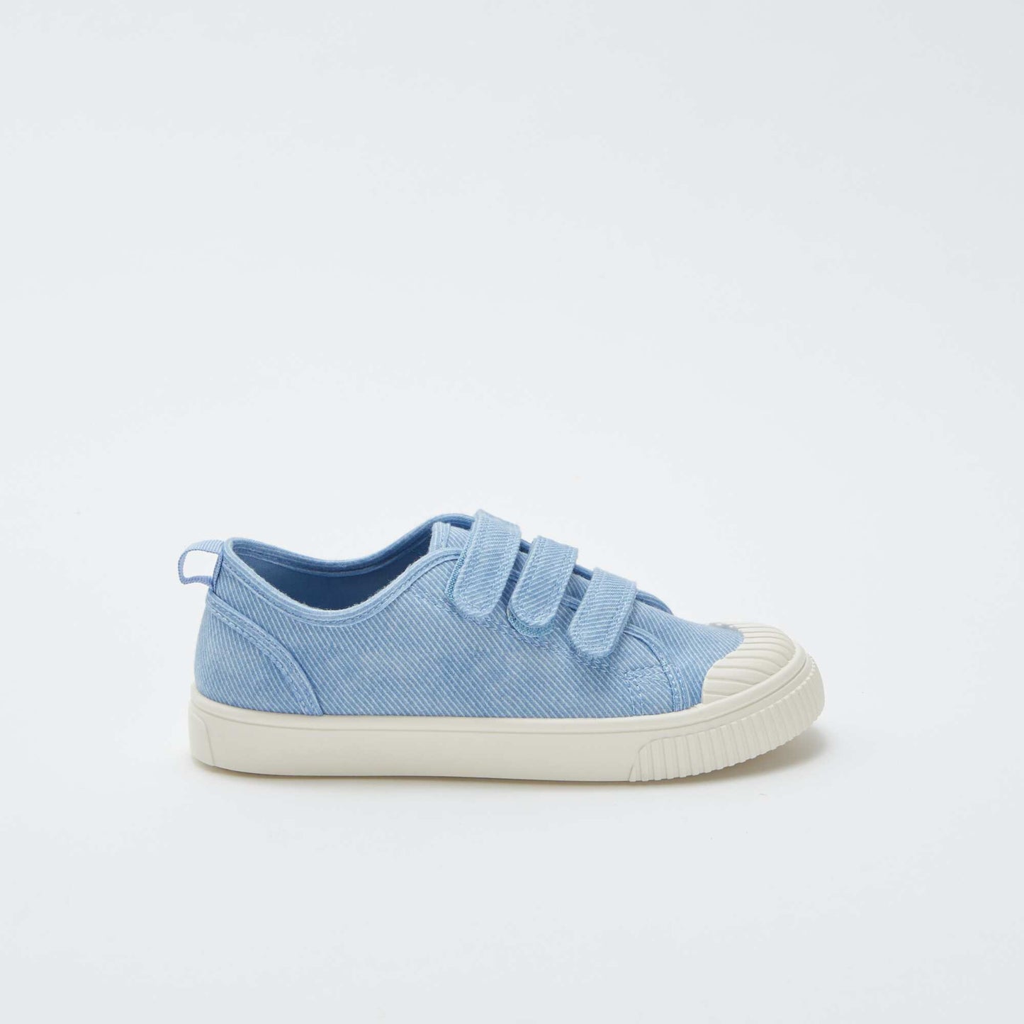 Baskets en toile avec scratchs BLEU