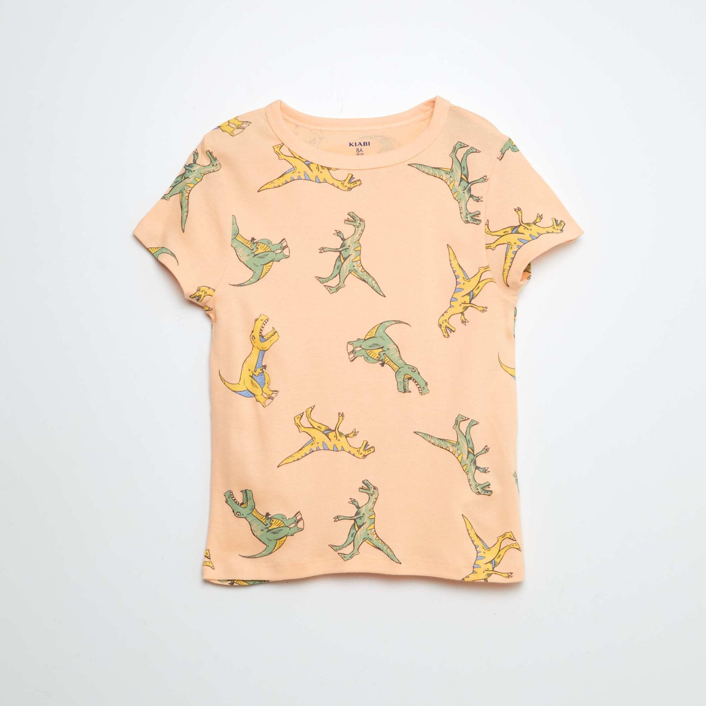 Ensemble pyjama court t-shirt + short avec imprimés - 2 pièces ORANGE